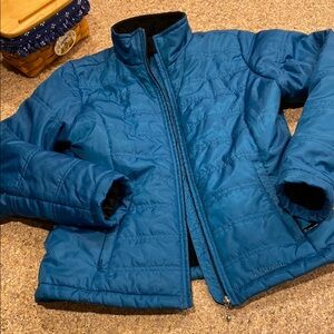 L.L. Bean Puffer Zip Jacket Misses Small 9 U593 Blue Vintage
